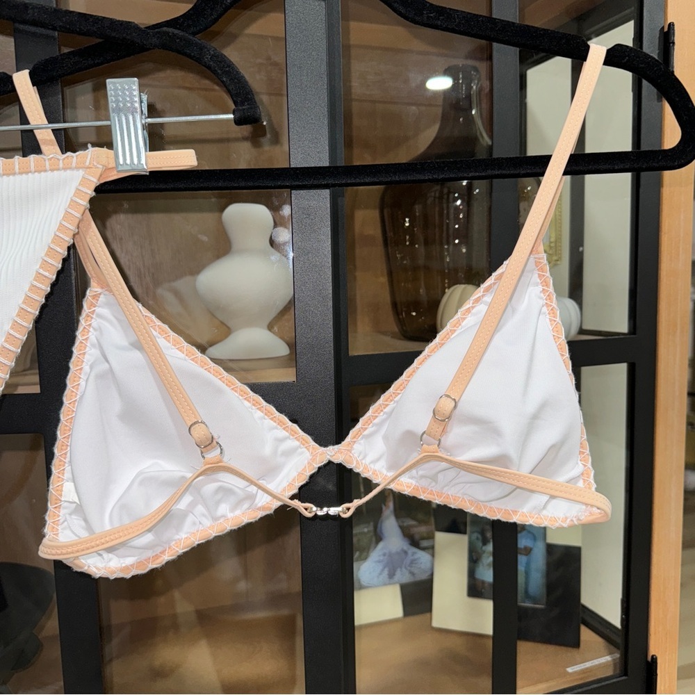 Cupshe Bikini Set Triangle Ribbed Lace Contrast T… - image 5